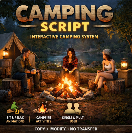 Camping Script – Interactive Outdoor Experience (Second Life)
