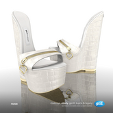 [Gos] Nova Zipped Mules - White