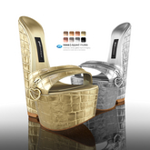 [Gos] Nova Zipped Mules - Metallic Collection