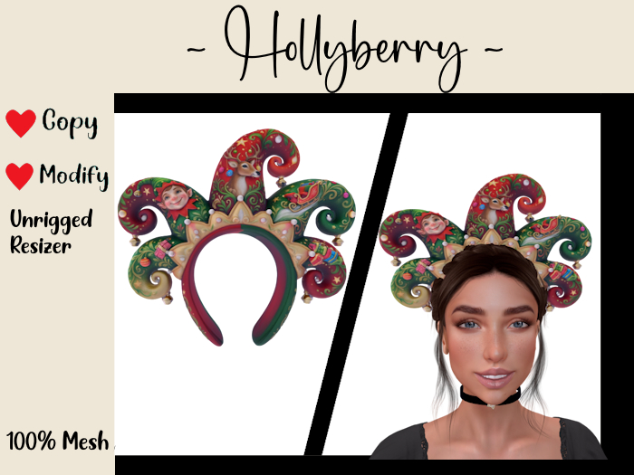 HB: Holiday Jester Headband
