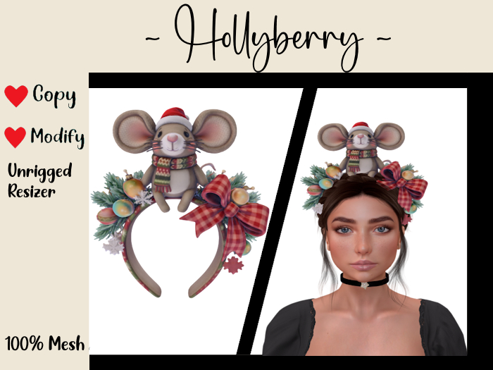 HB: Holiday Mouse B Headband