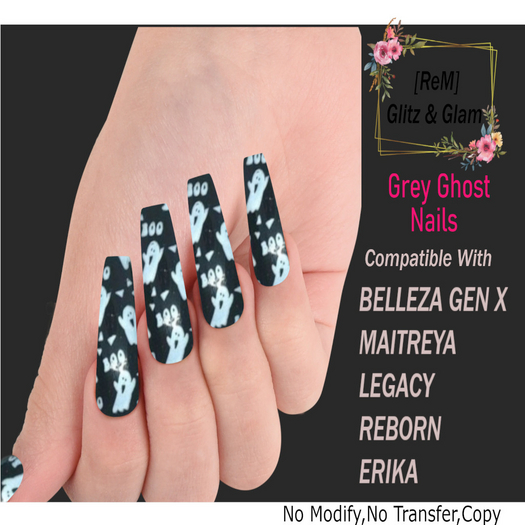 [ReM]  Gray Ghost Nails