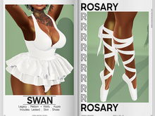 Rosary. Swan . Set White