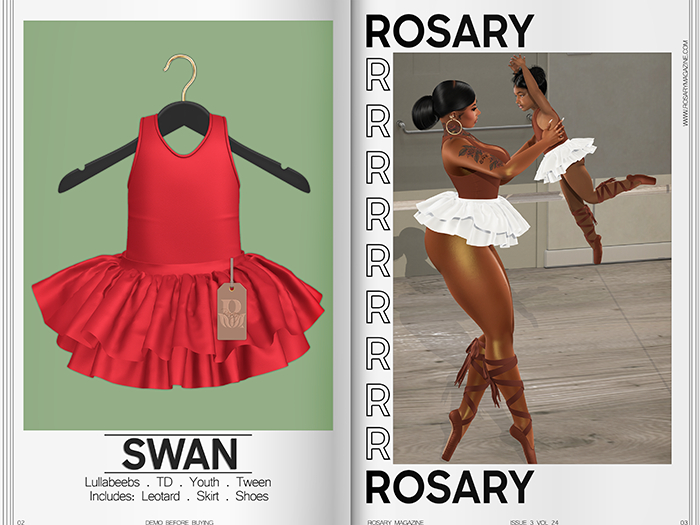 Rosary. Swan . Kid Red