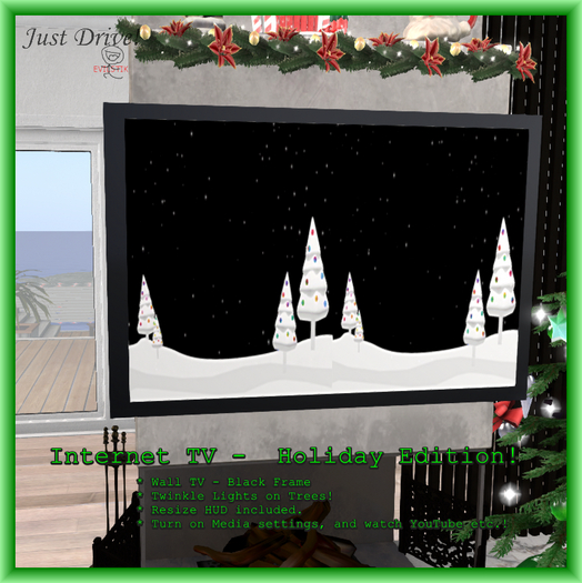 Gift Internet TV Wall Holiday Screen Twinkle Tree Special Edition with Resize HUD