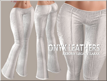 White Leather Low rise Bell Bottoms