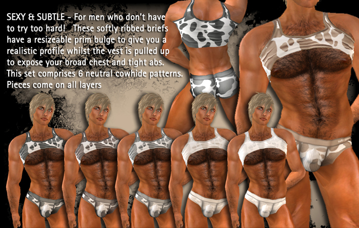 .~subVersion~. Cowhide Briefs & Tank NEUTRALS