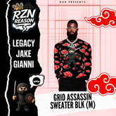 [RZNXGLAM] GRID ASSASSINS UGLY SWEATER BLK ~ FELLAS