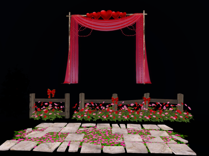 MC Valentine Drape Pathway Red Set