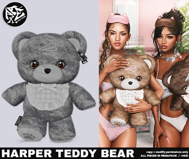Pare.Harper Teddy Plushie - Grey