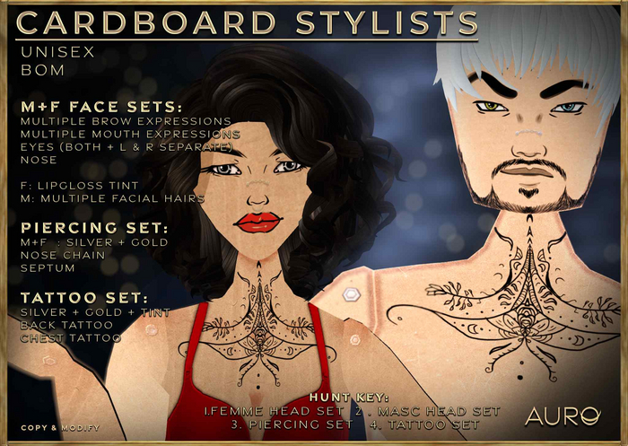 [AURO] Cardboard Stylists - Fullset(add)