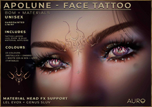 [AURO] Apolune - Face Tattoo + Materials (add)