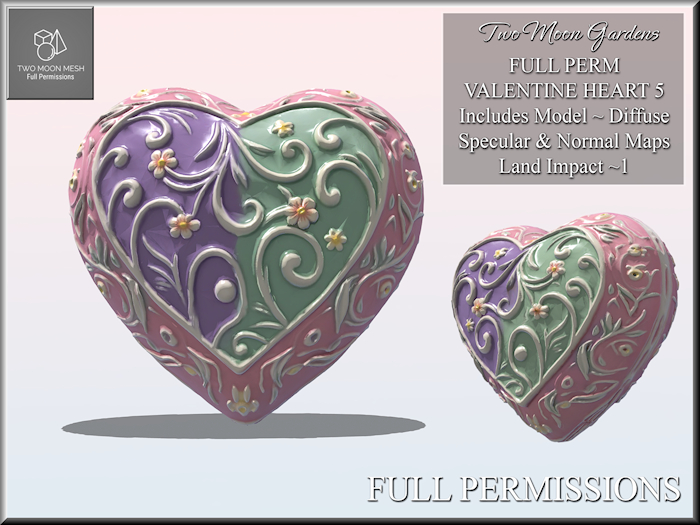 Full Perm Valentine Love Heart 5