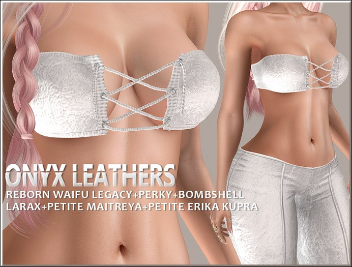 White Leather Tube Top