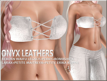 White Leather Tube Top