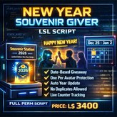 New Year Limited-Time Souvenir Giver LSL Script (Duplicate-Proof, Date-Based, Full Perm)