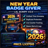 New Year Limited-Time Badge Giver LSL Script V2.0 – Duplicate Protection, Timed Event, Full Perm