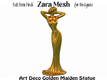 ZM PBR Art Deco Golden Maiden Statue FULL PERM MESH