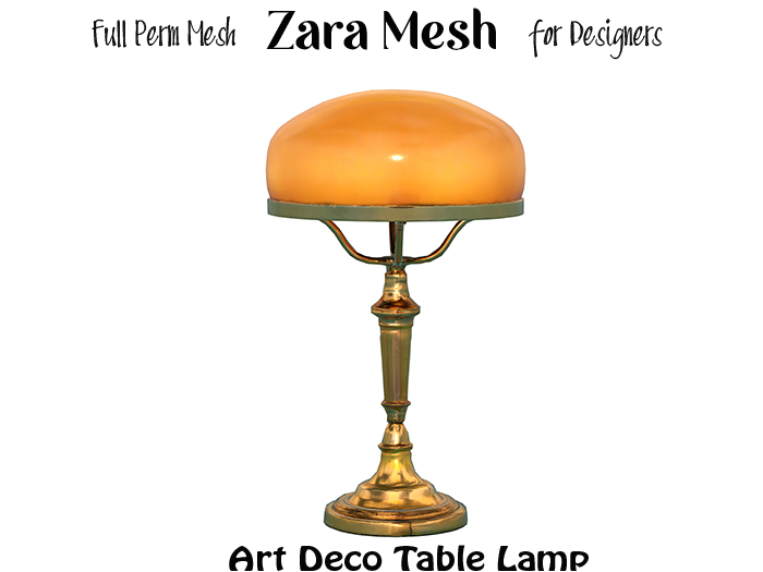 ZM PBR Art Deco Table Lamp FULL PERM MESH