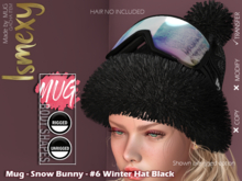 Mug - Snow Bunny - #6 Winter Hat Black