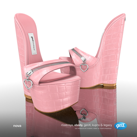 [Gos] Nova Zipped Mules - Conch Shell