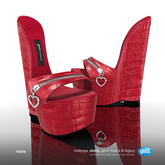 [Gos] Nova Zipped Mules - Carmine
