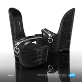 [Gos] Nova Zipped Mules - Black