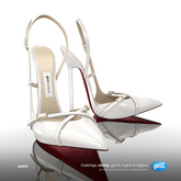 [Gos] Aven Buckled Heels - White