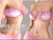 Pink Leather Tube Top