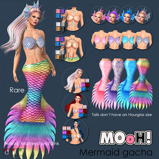 1. MOoH! Mermaid rainbow full RARE