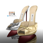 [Gos] Sylvie Chain Mules - Metallic Collection