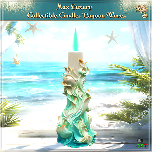 Max Luxury - Collectible Candles 'Lagoon Waves'