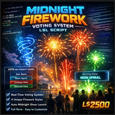 Midnight Firework Voting System LSL Script – Interactive New Year Fireworks with Real-Time Voting | Full Perm