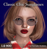 Classic Chic Sunglasses for Female Avatars – Minimal Stylish Eyewear | Copy Only