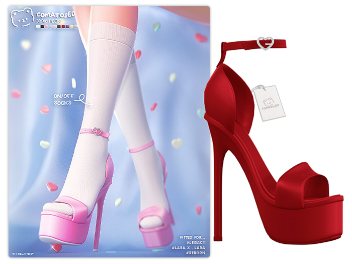 #comatosed. xoxo heels [red]