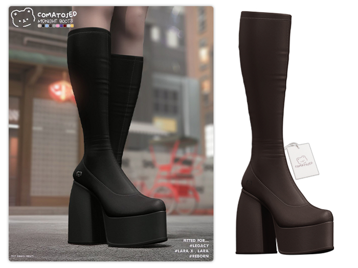 #comatosed. midnight boots [brown]