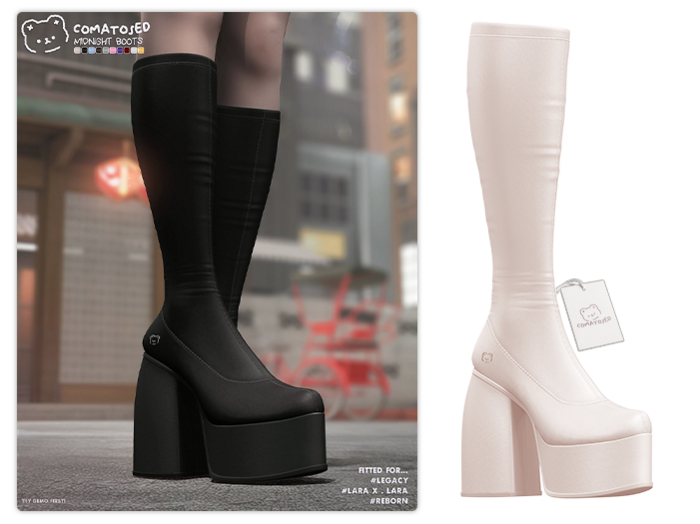 #comatosed. midnight boots [beige]