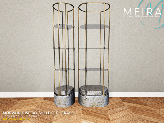 Meira Morvain Display Shelf Set - Brass