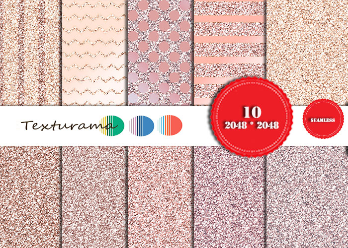 TEXTURE ROSE GOLD GLITTER(add)
