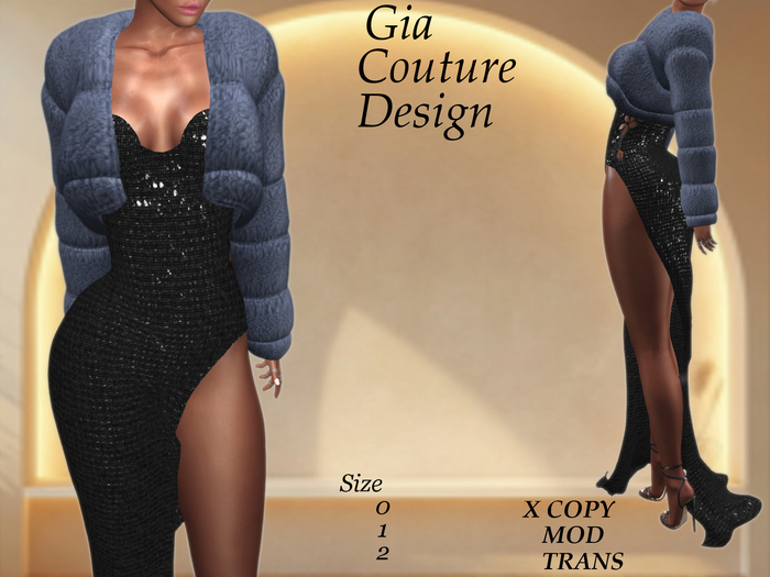 "GCD" Maude Fur Jacket Blue