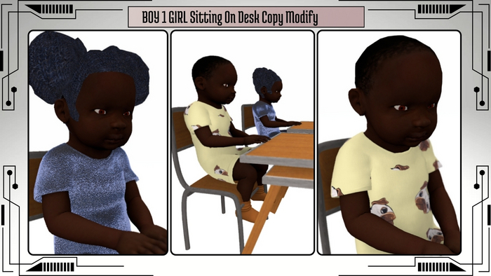BOY & GIRL Sitting On Desk Copy Modify
