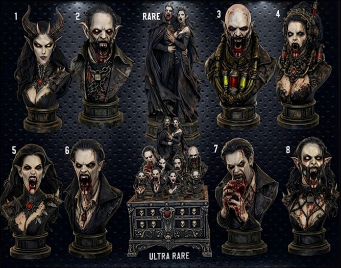 KARLPARIS - Vampire Fury Complete Set 1-8 Plus RARE & ULTRARARE