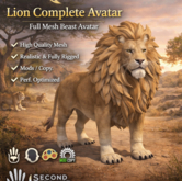 Lion Complete Avatar – Full Mesh Beast Avatar (Second Life)