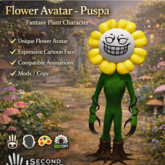 Flower Avatar – Puspa | Fantasy Plant Character (Second Life)