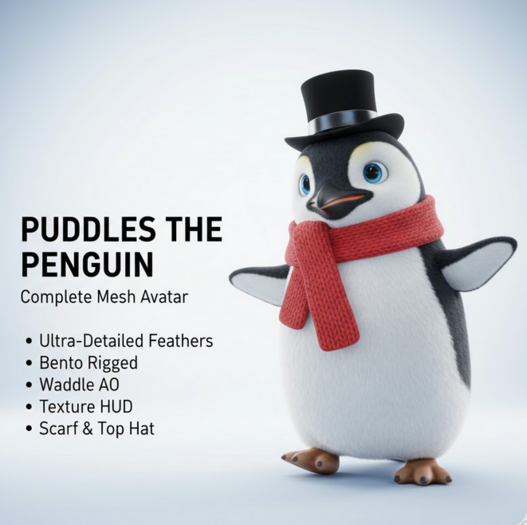 Penguin Avatar – Complete Mesh Avatar for Second Life