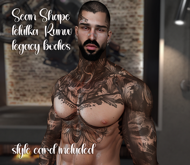 LELUTKA RUNE 4.0 SEAN SHAPE LEGACY BODIES STYLE CARD INCLUDED