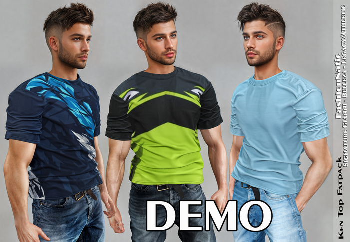 Demo Top Ken Men's Fatpack Colors - Signature Gianni, Belleza Jake, Legacy, Athletic - FashionNatic