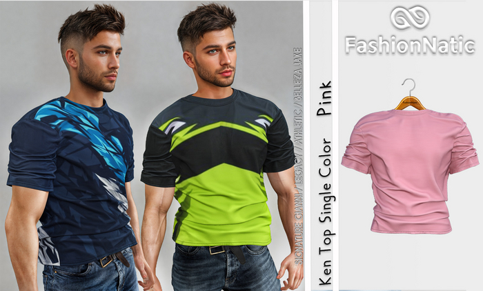 Top Ken Men's Pink - Signature Gianni, Belleza Jake, Legacy, Athletic - FashionNatic