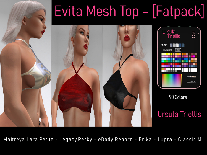 7285 Evita Mesh Top - [Fatpack]