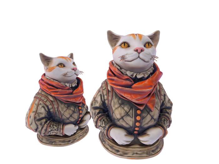 HB: Regal Cat Statue Bust FuLL PERM